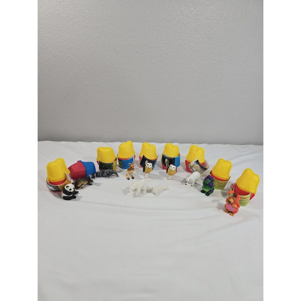 Yowie Animal Figures Lot of 11 w/ 9 Capsules - Owl, Panda, Polar Bear, and More!